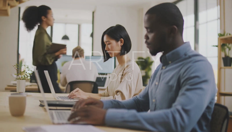 Open Office Setup People Working