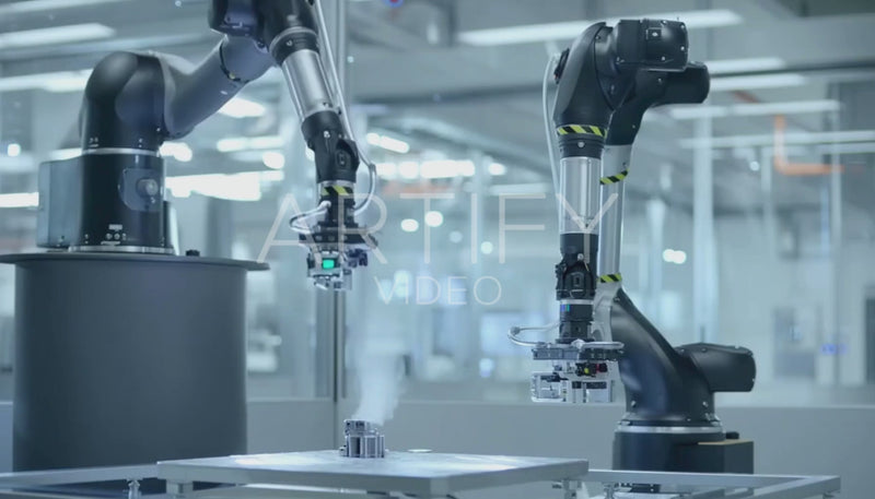Robotic Arms Working Industrial Space