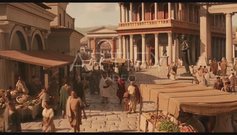 Ancient Rome Busy City Streets