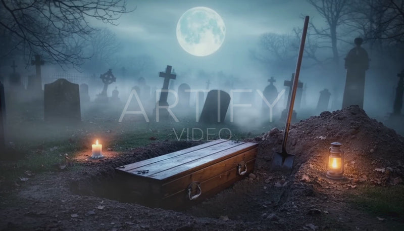 Graveyard Cemetary Dug Up Grave